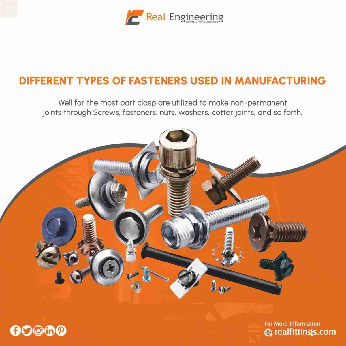 Different Types of Fasteners Used in Manufacturing Real Engineering